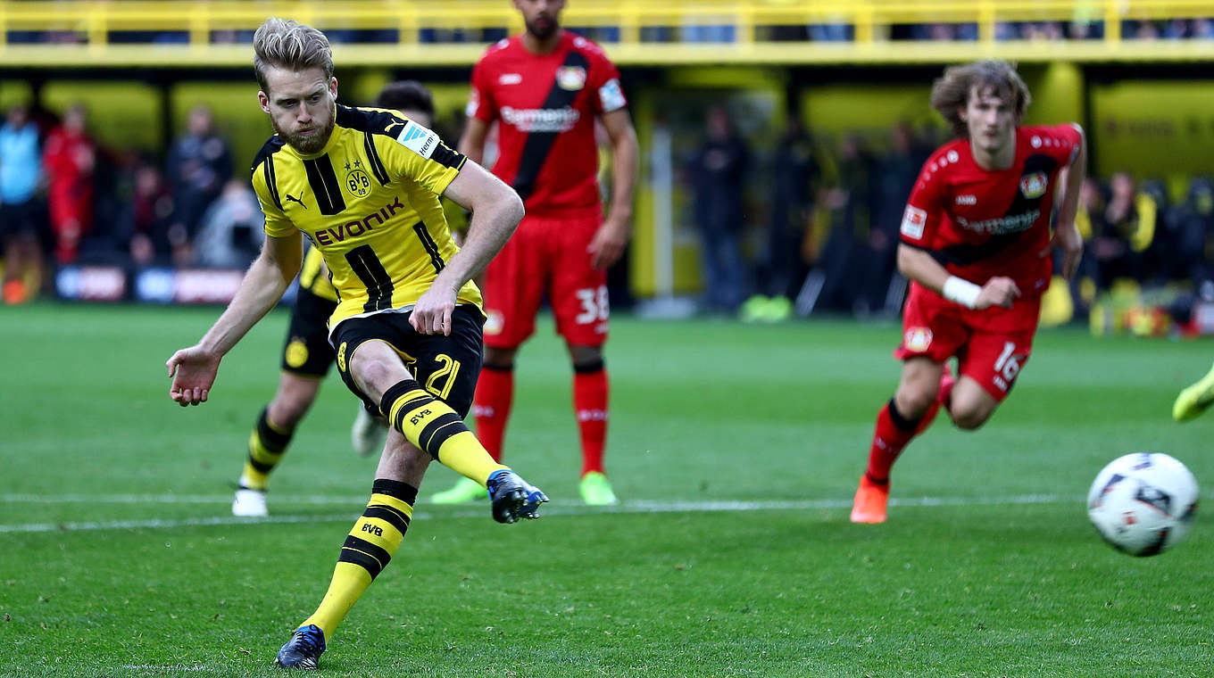 Erzielt in der 85. Minute per Strafstoß den Treffer zum 5:2: André Schürrle © 2017 Getty Images