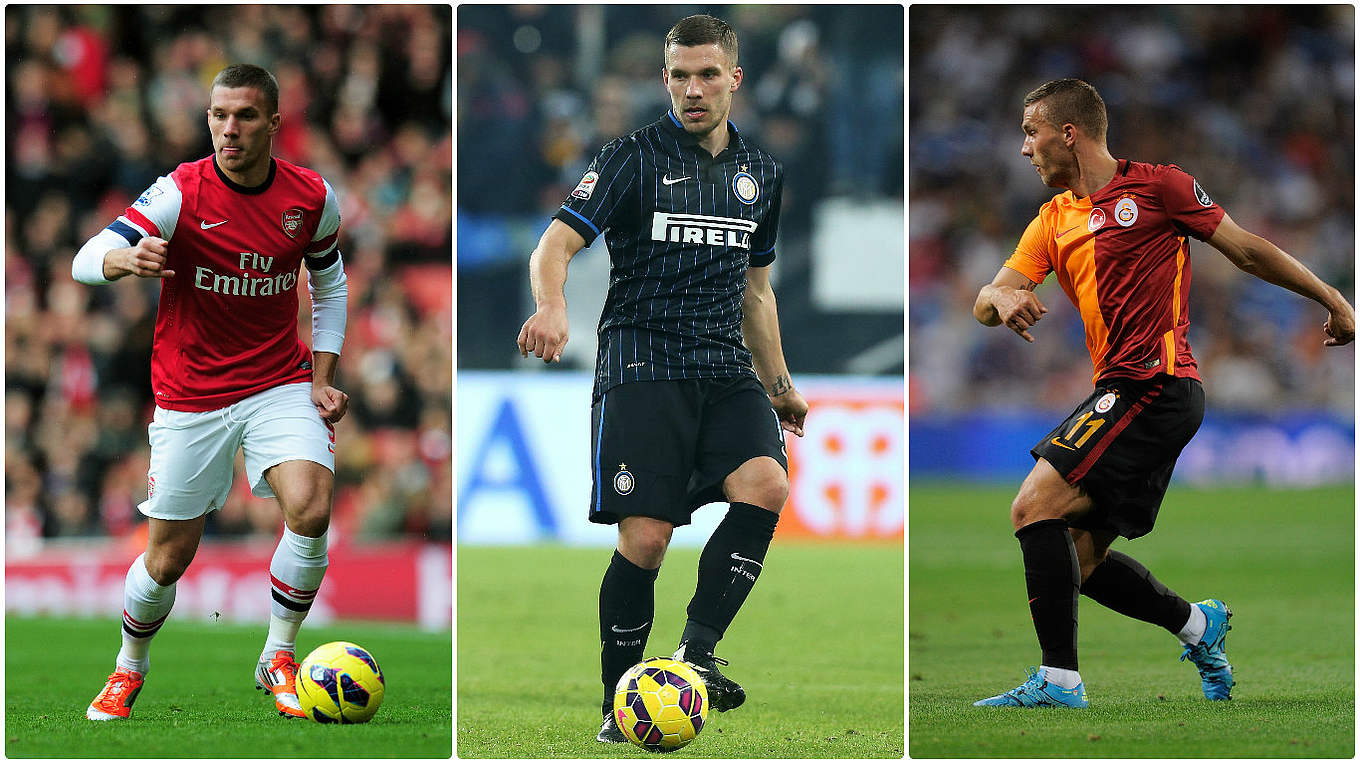 Seit 2012 im Ausland: Podolski spielt für Arsenal, Inter Mailand und Galatasaray © 
