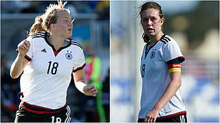 Fallen verletzt aus: Stefanie Sanders (l.) und Jana Feldkamp © Getty Images/Collage DFB