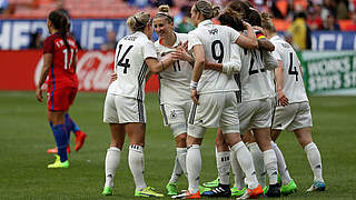 Liegen auf Platz drei der FIFA-Weltrangliste hinter den USA und England: die DFB-Frauen © 2017 Getty Images