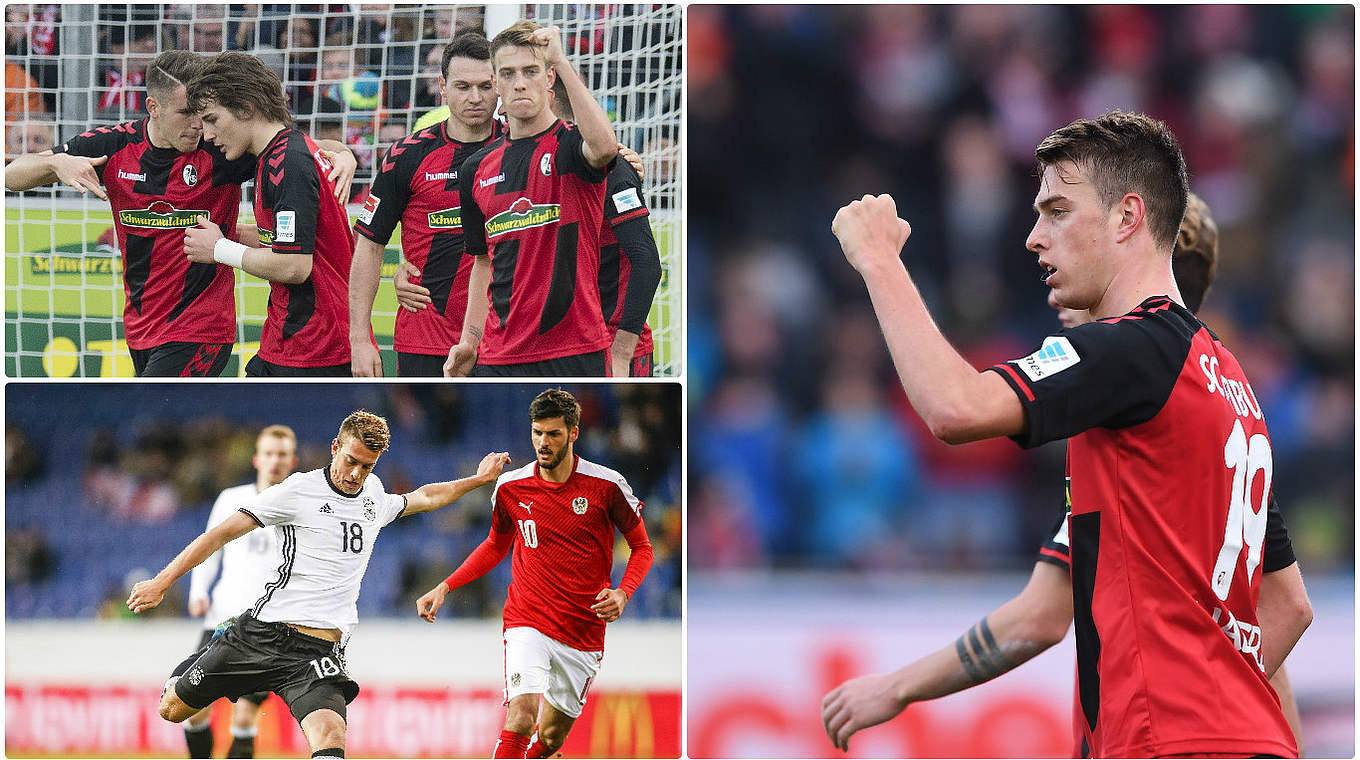 Europa League ist (noch) kein Thema: Janik Haberer mit dem SC Freiburg © Getty Images/Collage DFB