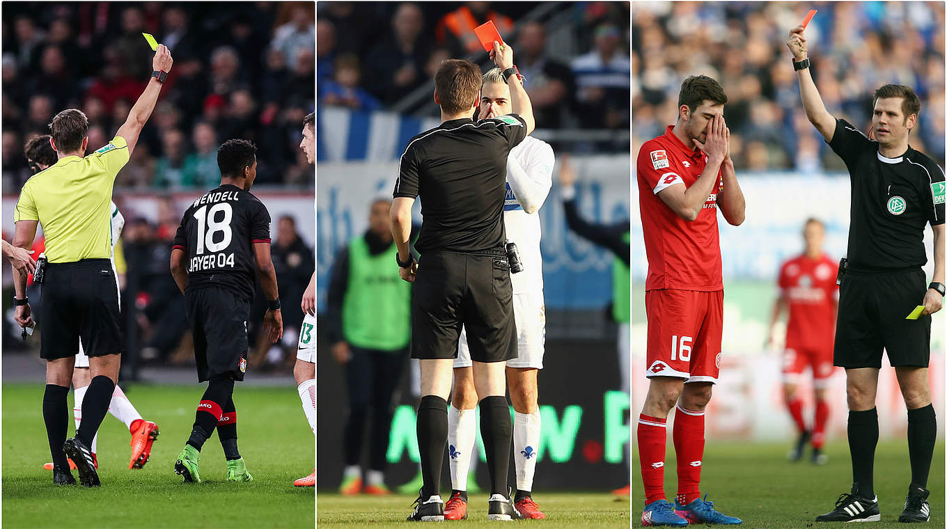 Drei Platzverweise: Wendell, Vrancic und Bell (v.l.n.r.) müssen frühzeitig in die Kabine © Getty Images/Collage DFB