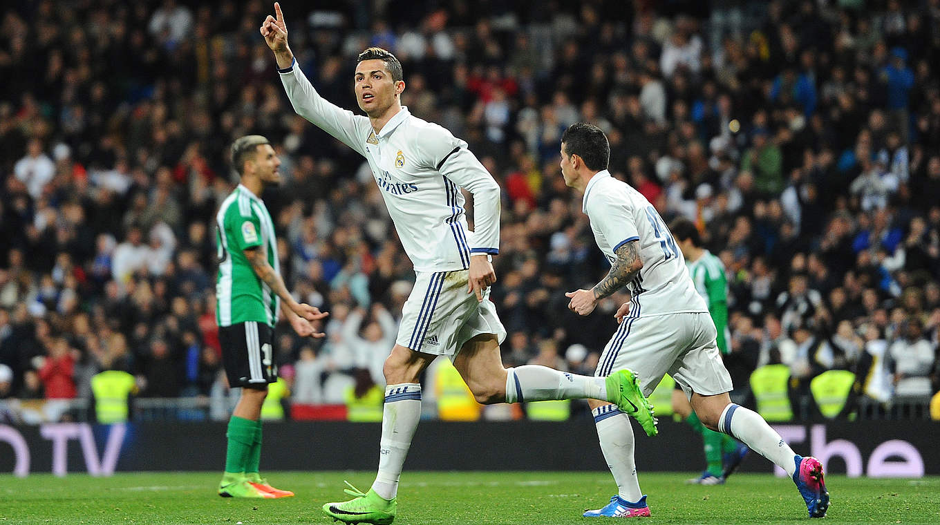 Trifft für Real Madrid gegen Betis zum zwischenzeitlichen Ausgleich: Cristiano Ronaldo © 2017 Getty Images