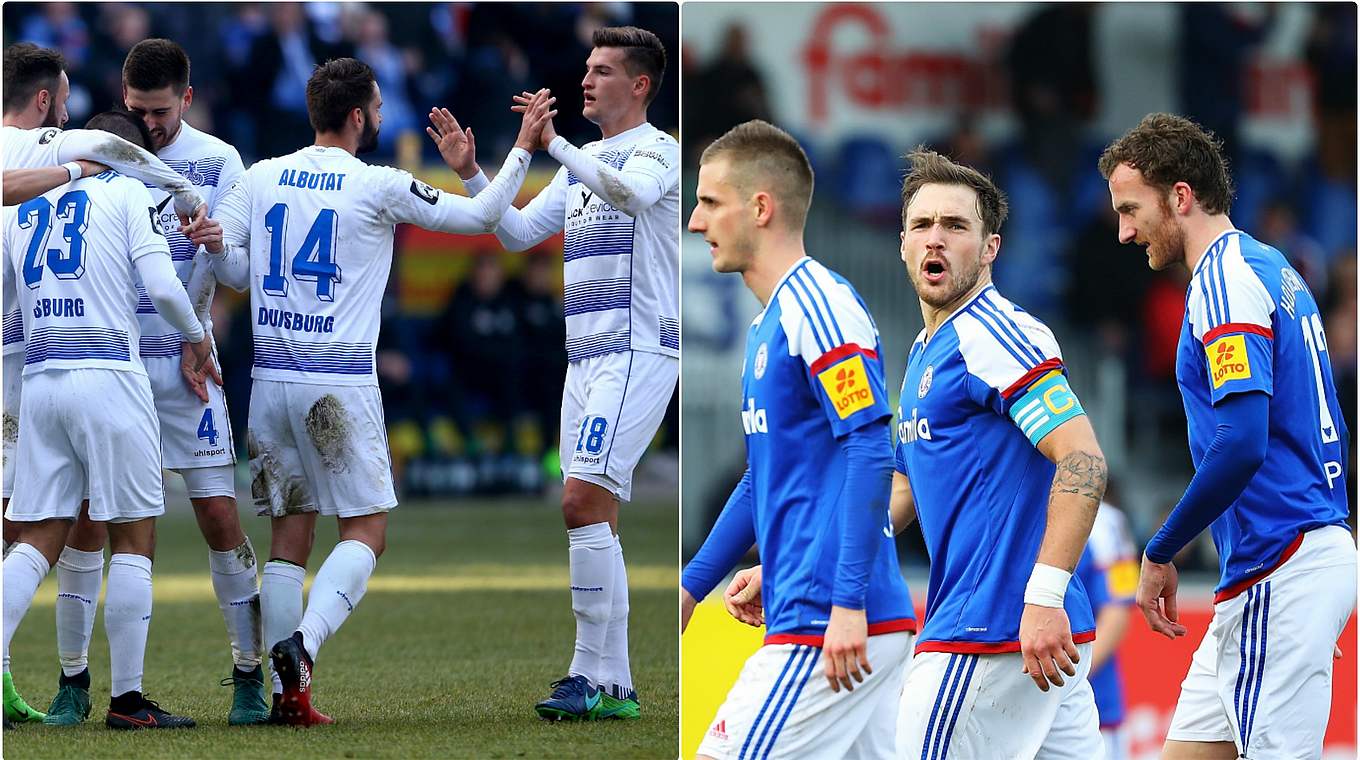 Die Tabellenführung festigen: MSV Duisburg gastiert beim Tabellenneunten Holstein Kiel © Getty Images/Collage DFB