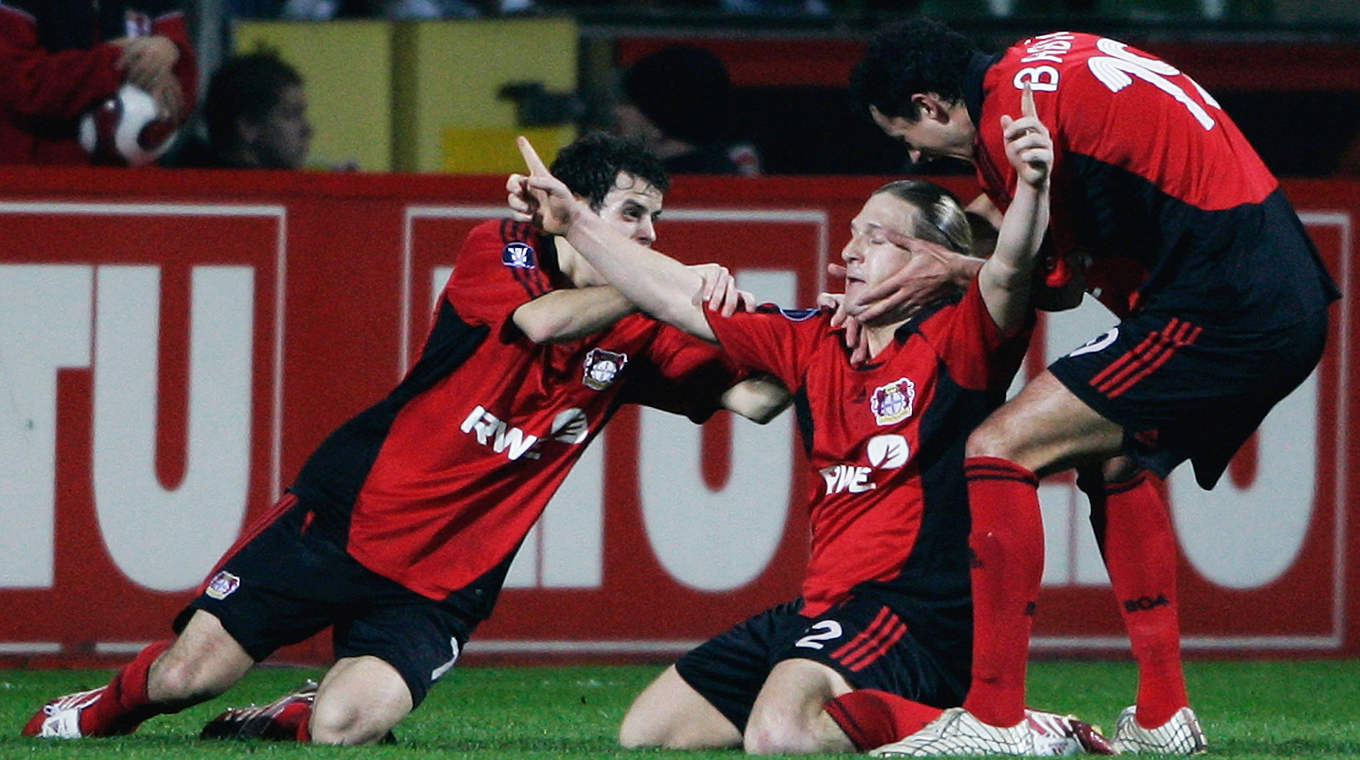 Vor zehn Jahren: Andrey Voronin (r.) und Leverkusen erreichen UEFA-Cup-Viertelfinale © 2007 Getty Images