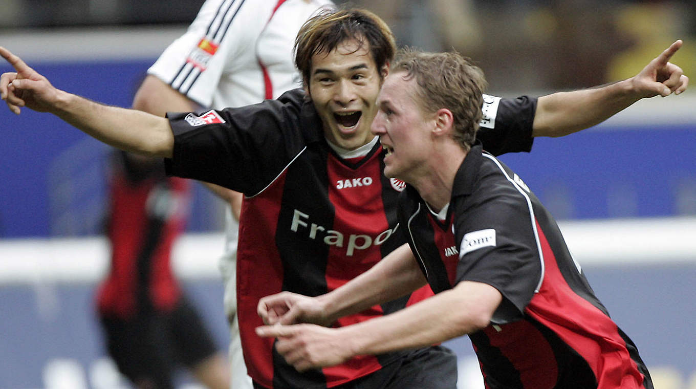 Erzielt vor 10 Jahren Traumtor in der Bundesliga: der Frankfurter Christoph Preuß (r.) © 2007 Getty Images