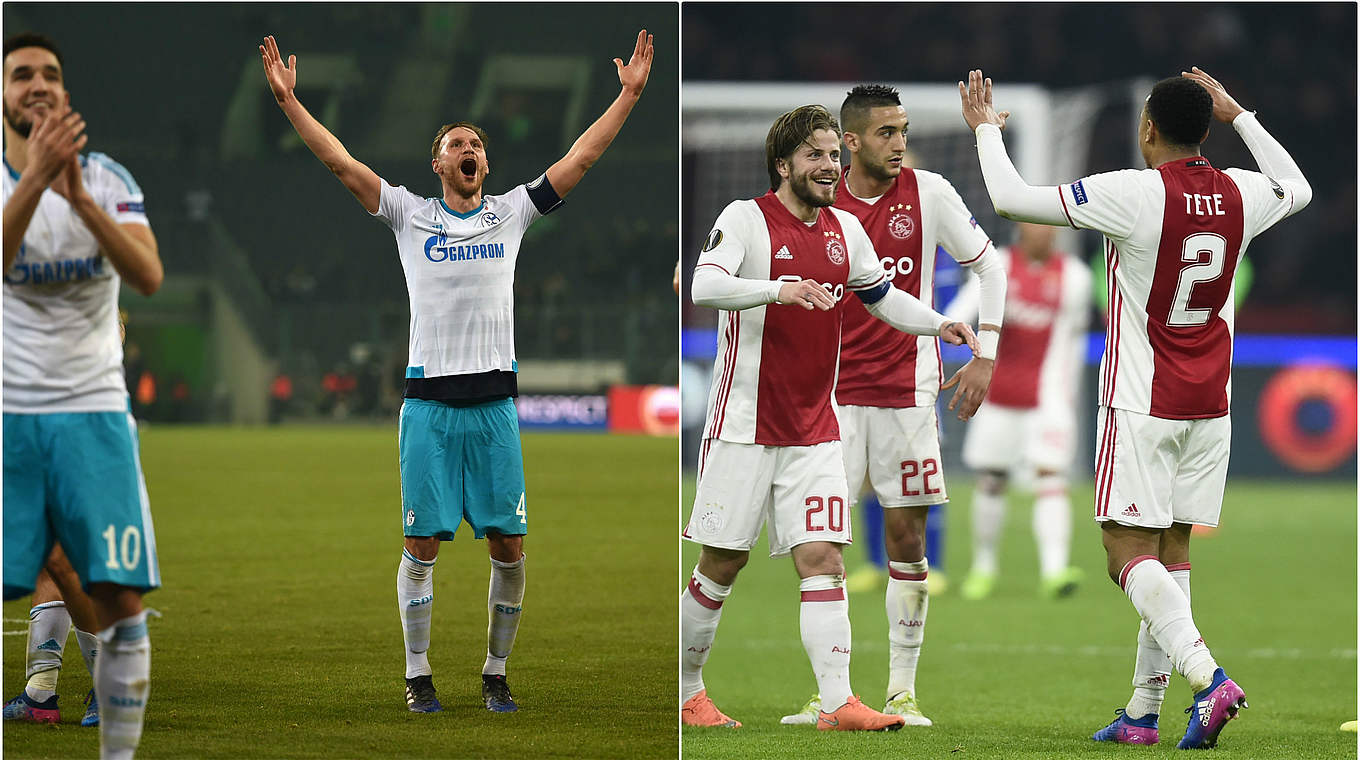 Das erste Europapokalduell der früheren Cupsieger: Schalke trifft auf Ajax Amsterdam © Getty Images/Collage DFB