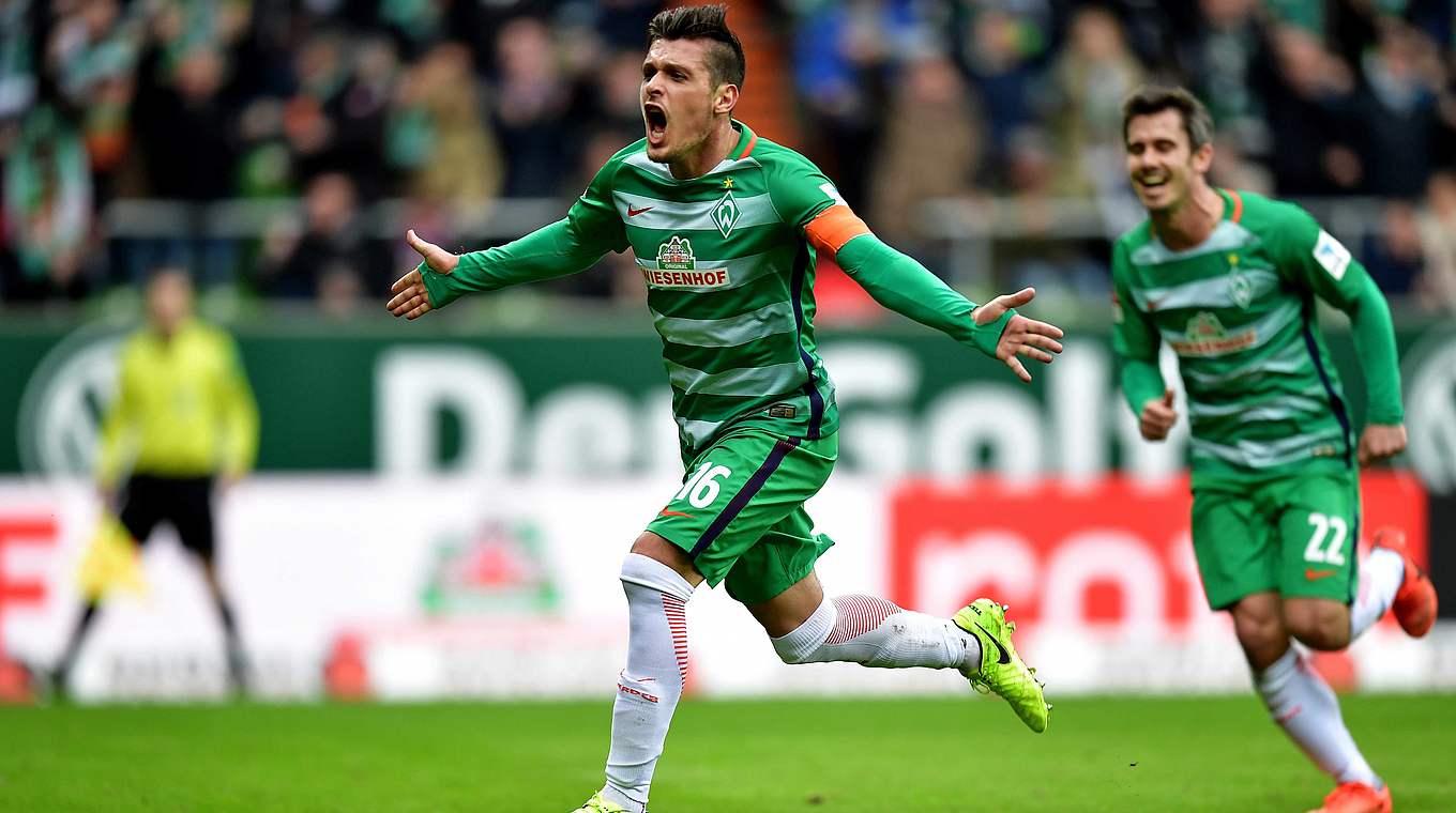 Junuzovic opened the scoring for Werder with a wonderful strike.  © 2017 Getty Images