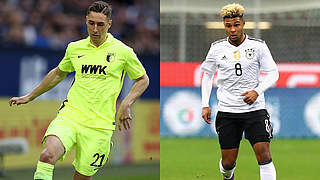 Müssen für die Länderspiele der U 21 absagen: Dominik Kohr und Serge Gnabry (v.l.) © Getty Images/Collage DFB