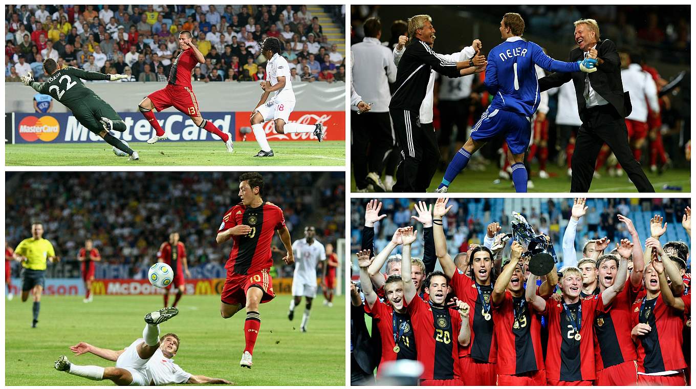 4:0 im EM-Finale 2009: Die deutsche U 21 feiert gegen England ihren größten Erfolg © Getty Images/Collage DFB