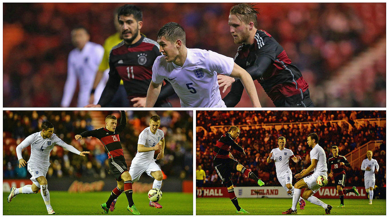 Letztes Aufeinandertreffen: England siegt 2015 in Middlesbrough nach 0:2 noch 3:2  © Getty Images/Collage DFB