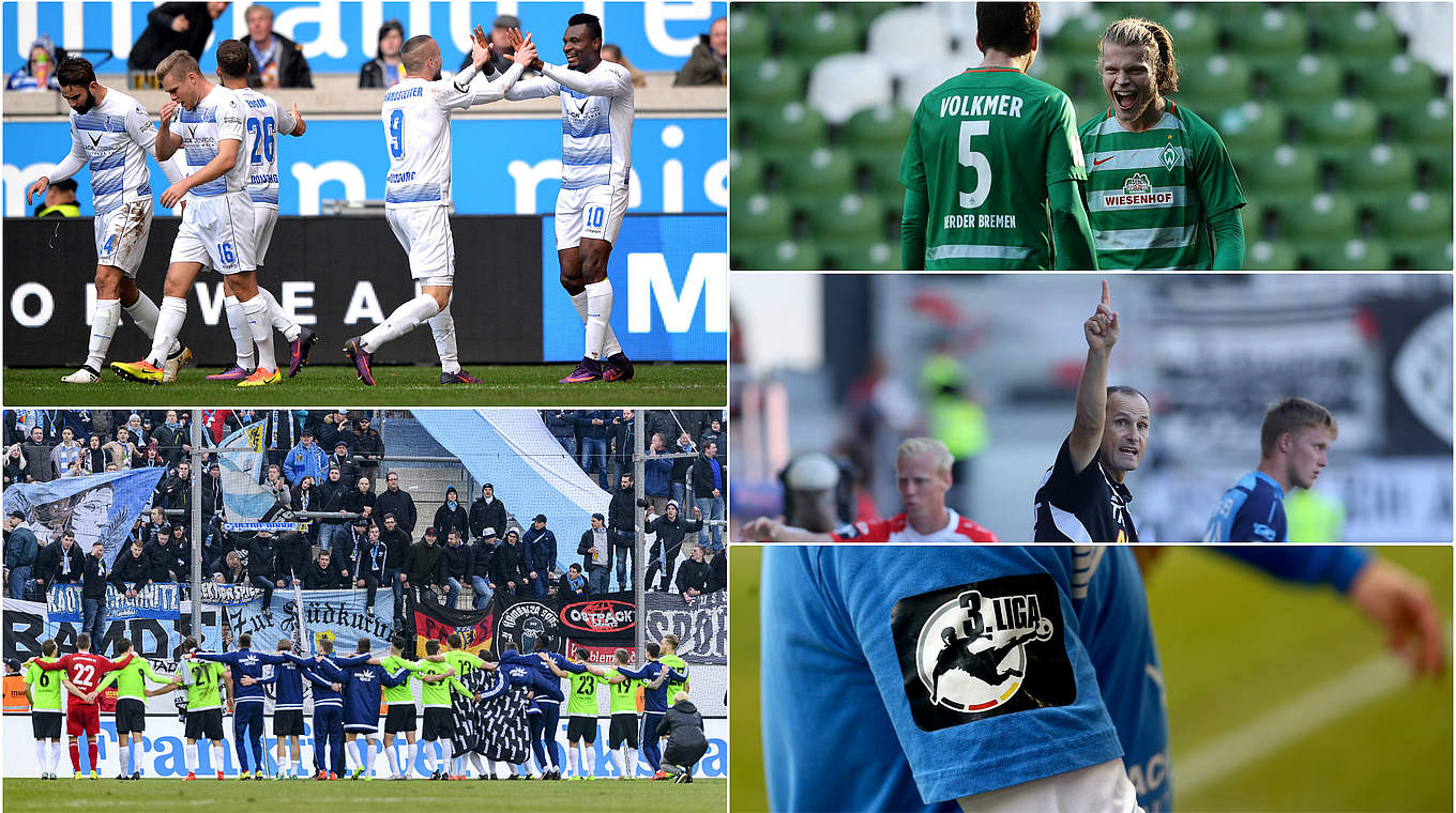 Spannend wie selten zuvor: die 3. Liga zwischen Auf- und Abstiegskampf © Getty Images/Collage DFB