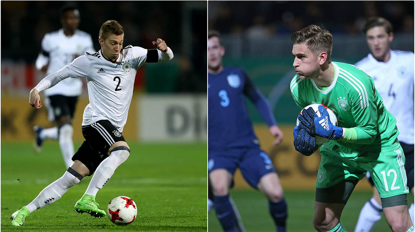 Fallen für EM-Härtetest gegen Portugal aus: Mitchell Weiser (l.) und Julian Pollersbeck © Getty Images/imago/Collage DFB