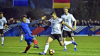 Atakan Akkaynak (2. f.r.) scored in stoppage to equalise against France. © 2017 Getty Images