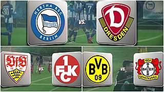 Hertha vs. Dresden, Stuttgart vs. Lautern oder BVB vs. Bayer: Was wird live gezeigt? © DFB