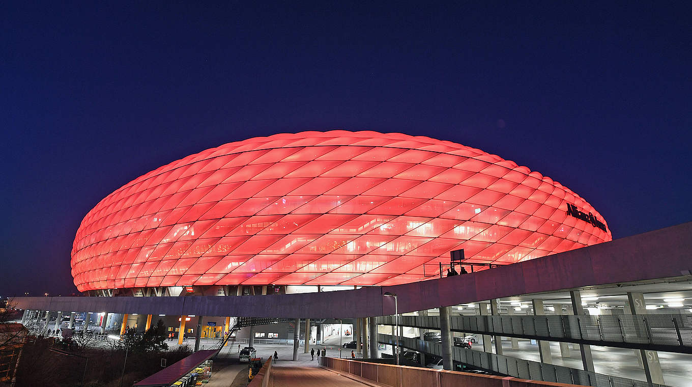 Zum 200. Mal Schauplatz eines Heimspiels des FC Bayern: die Allianz Arena in München © 2017 Getty Images