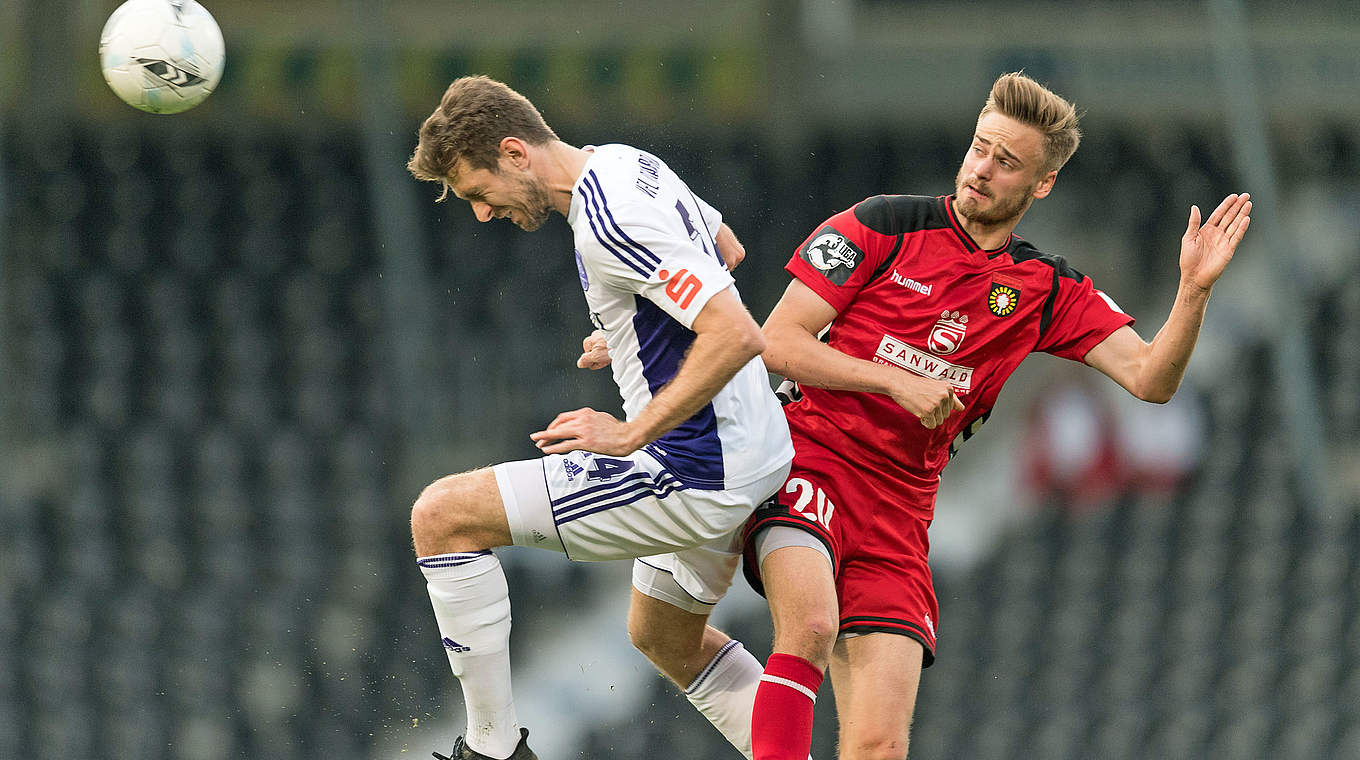 Schnelles Tor: Die SG Sonnenhof Großaspach gewinnt gegen Osnabrück zuhause 1:0 © Imago