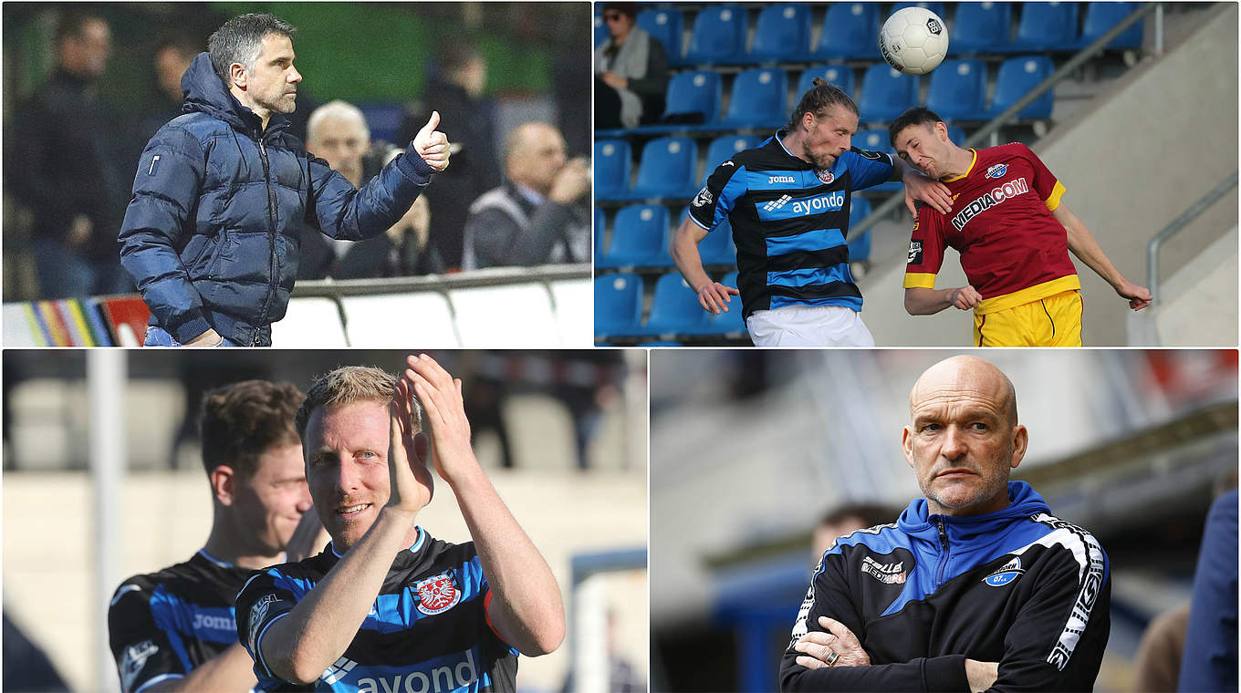 Duell der Zweitligaabsteiger: Im Abstiegskampf empfängt Paderborn den FSV © Getty Images/Collage DFB