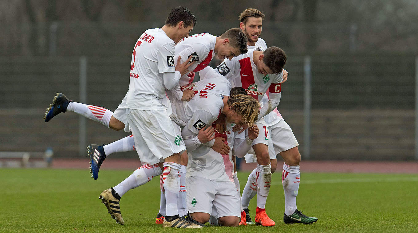 Wollen aus den letzten vier Spielen das Optimale herausholen: Bremens U 19 © imago/Nordphoto