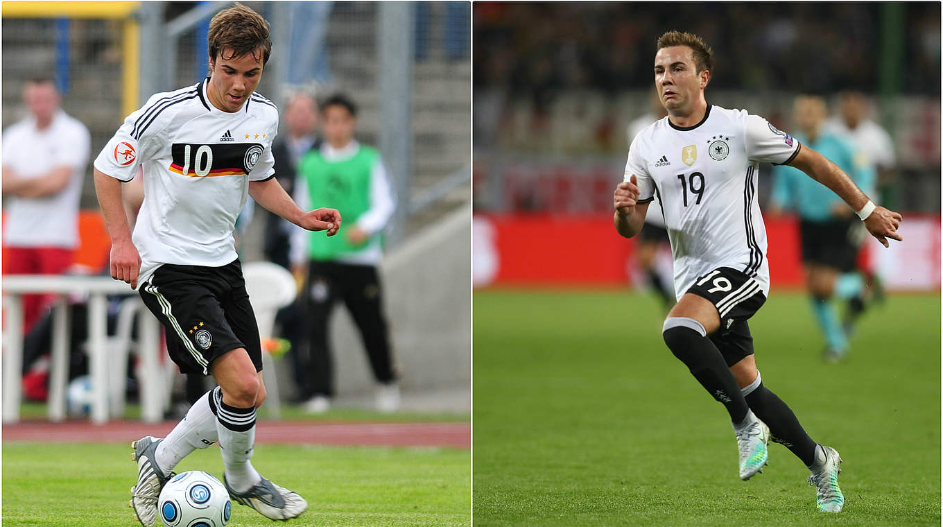 Vom Junioren-Nationalspieler zum Weltmeister: Mario Götze © Getty Images/Collage DFB