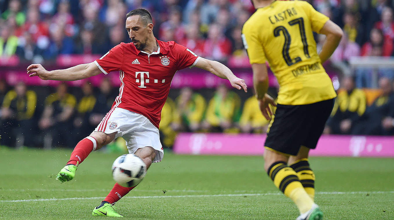 Franck Ribéry (l.) opened the scoring at the Allianz for Bayern. © 