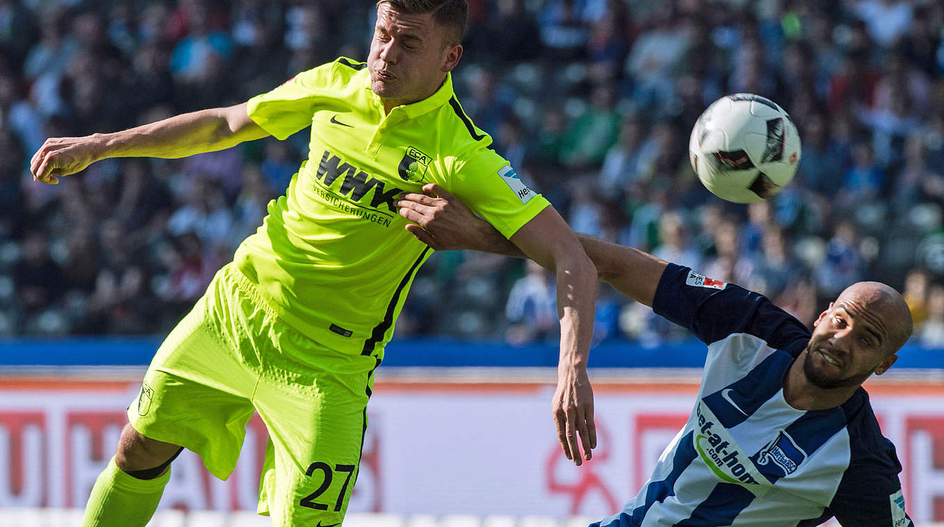 Schießt die Hertha in Führung: John Anthony Brooks (r.) © JOHN MACDOUGALL/AFP/Getty Images