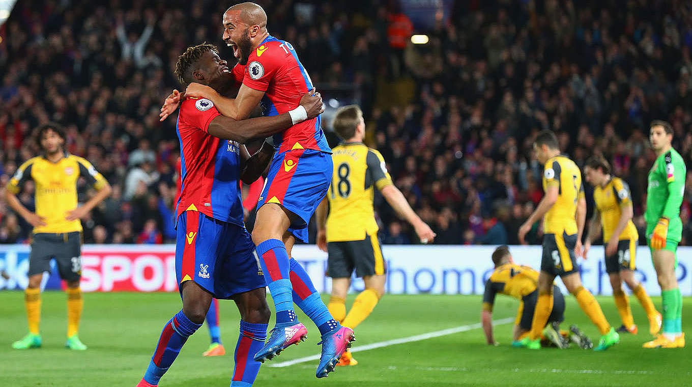 Jubilation for Crystal Palace as they thrash Arsenal 3-0. © 