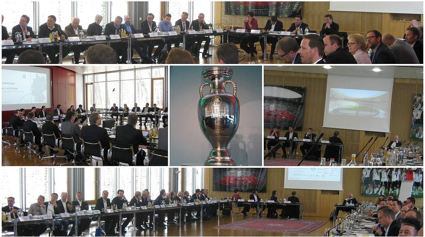 Vorstellung der Bewerbungsanforderungen: Workshop in der DFB-Zentrale © Getty Images/DFB/Collage DFB