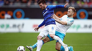 Jerome Gondorf,Darmstadt 98,Johannes Geis,Schalke 04 © 2017 Getty Images