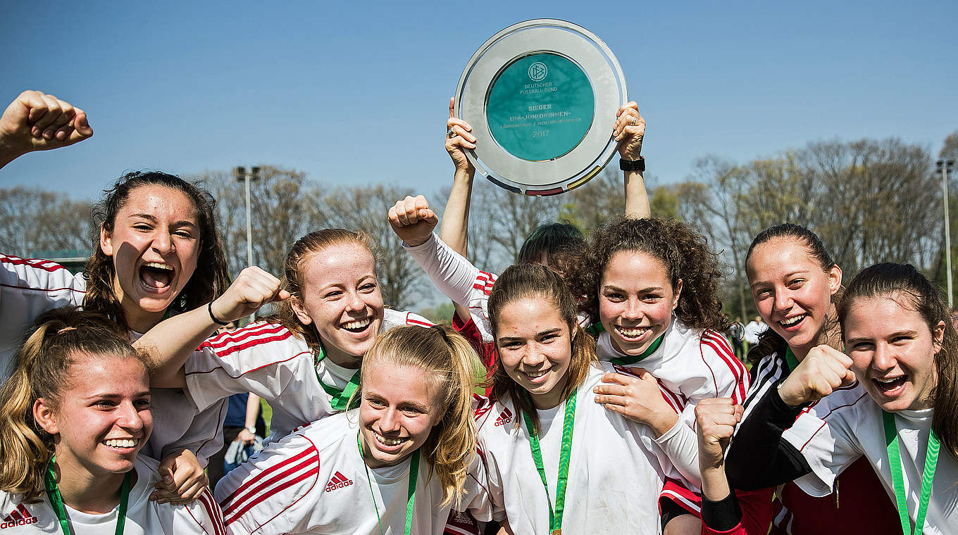 Das Gewinnerteam: Die U 16 aus Hessen feiert den Turniersieg beim Länderpokal/Sichtungsturnier © 2017 Getty Images