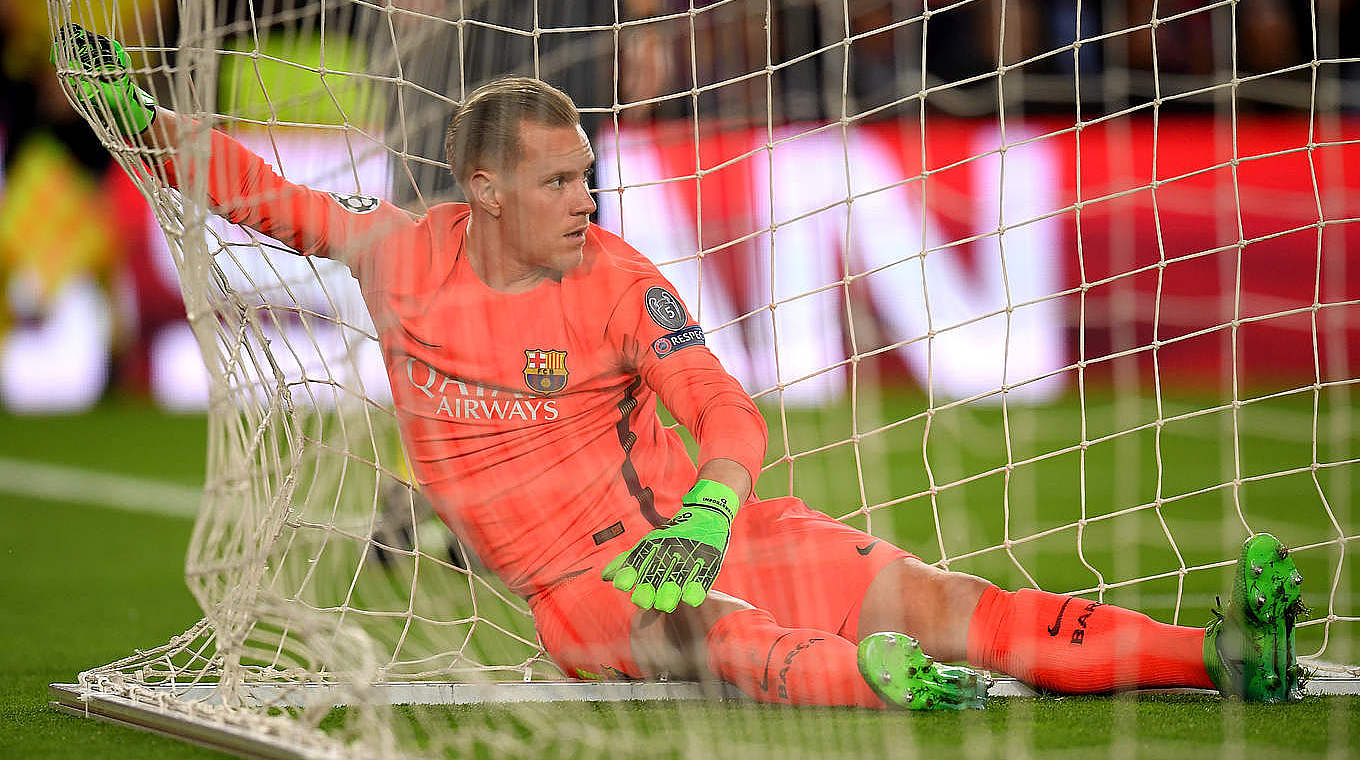 Marc-André ter Stegen kept a clean sheet in the second-leg, but still went out with Barcelona. © 