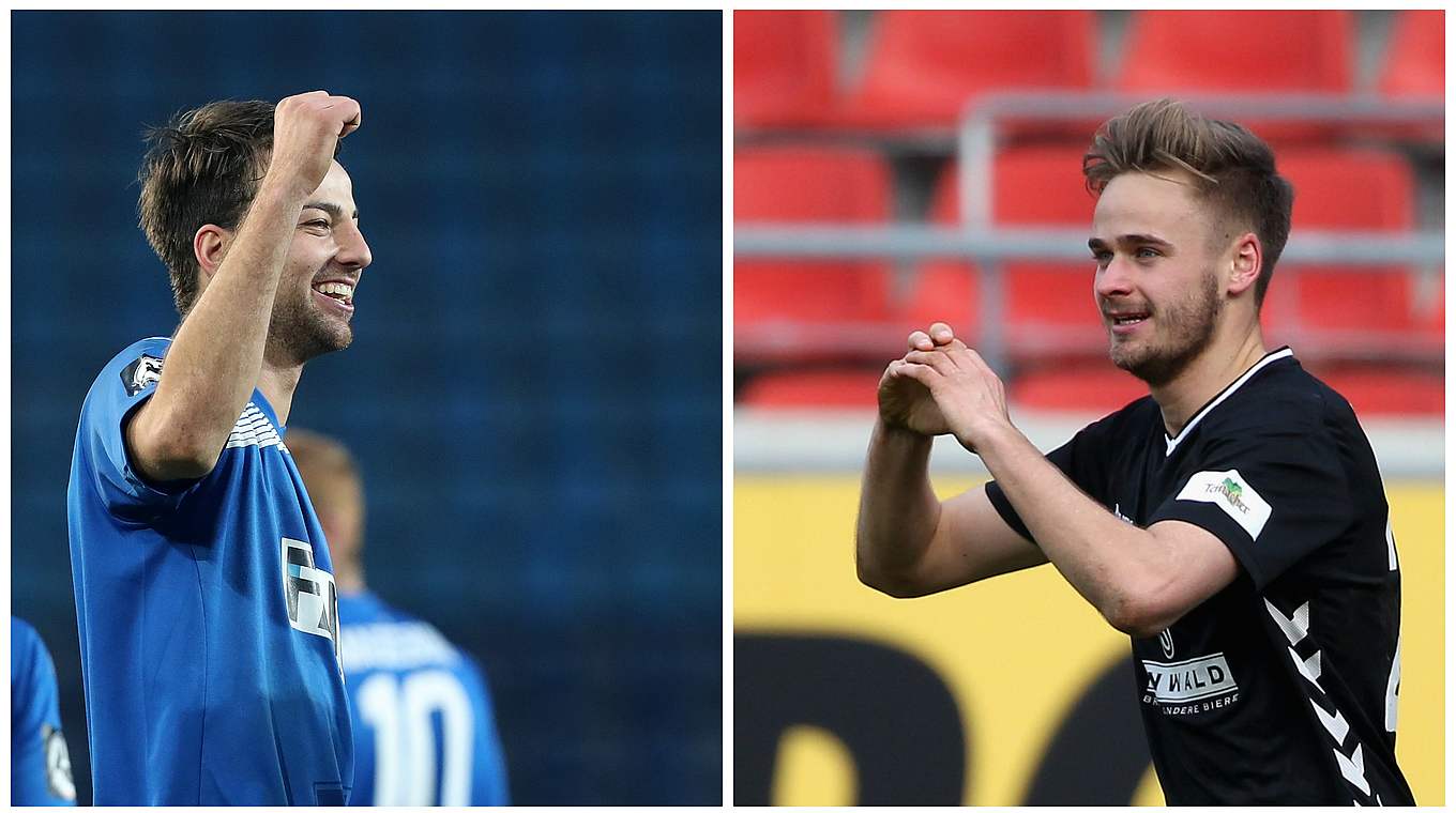 Toptorjäger im direkten Vergleich: Christian Beck (13 Tore, l.) und Lucas Röser (14 Tore) © Getty Images/Collage DFB