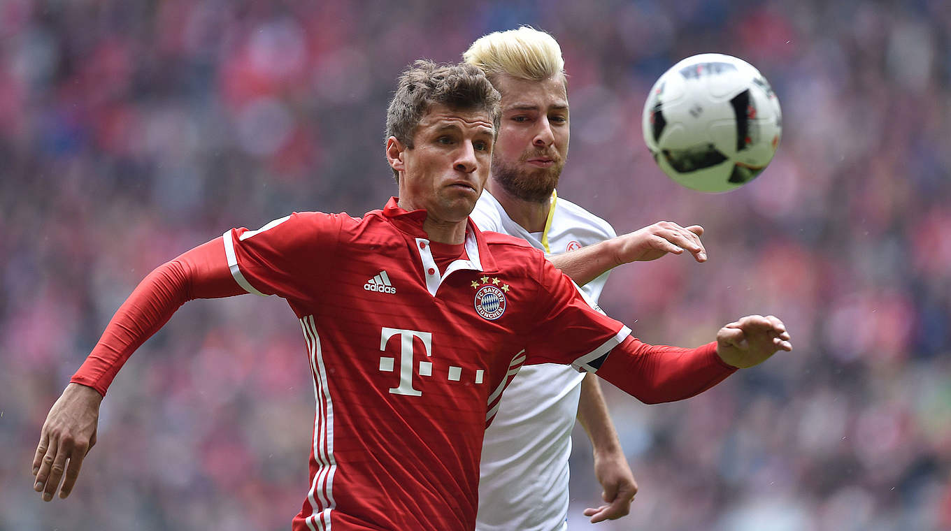 Thomas Müller,Alexander Hack,Bayern München,Mainz 05 © Getty Images/AFP