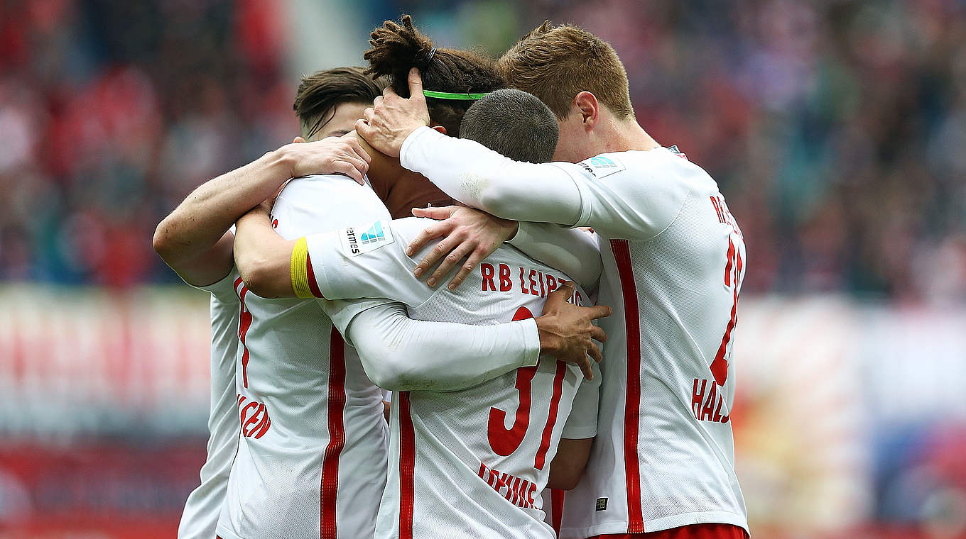 Vor dem Rekord: RB Leipzig kann gegen Hertha BSC den 20. Sieg als Aufsteiger feiern © 2017 Getty Images