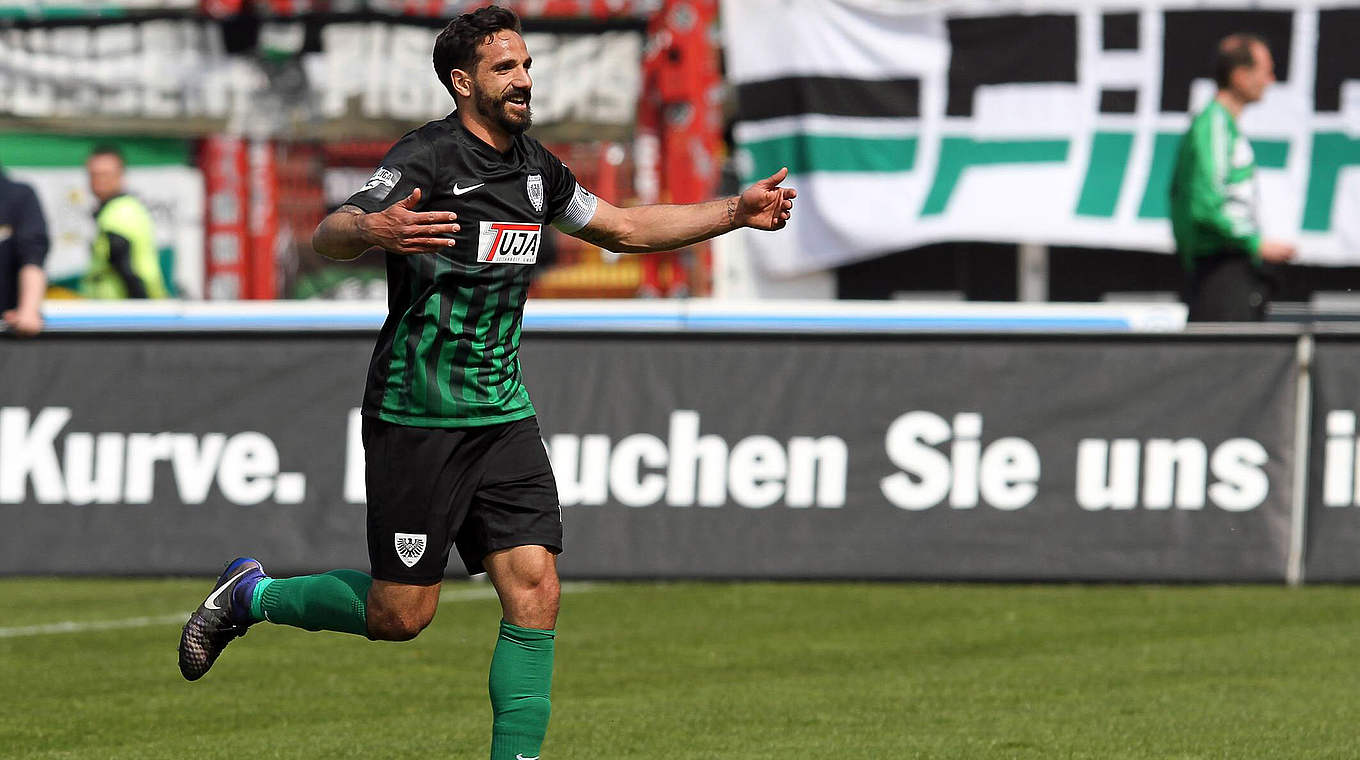 Fünf Tore in vier Spielen: Münsters Adriano Grimaldi ist aktuell in Topform © imago/osnapix