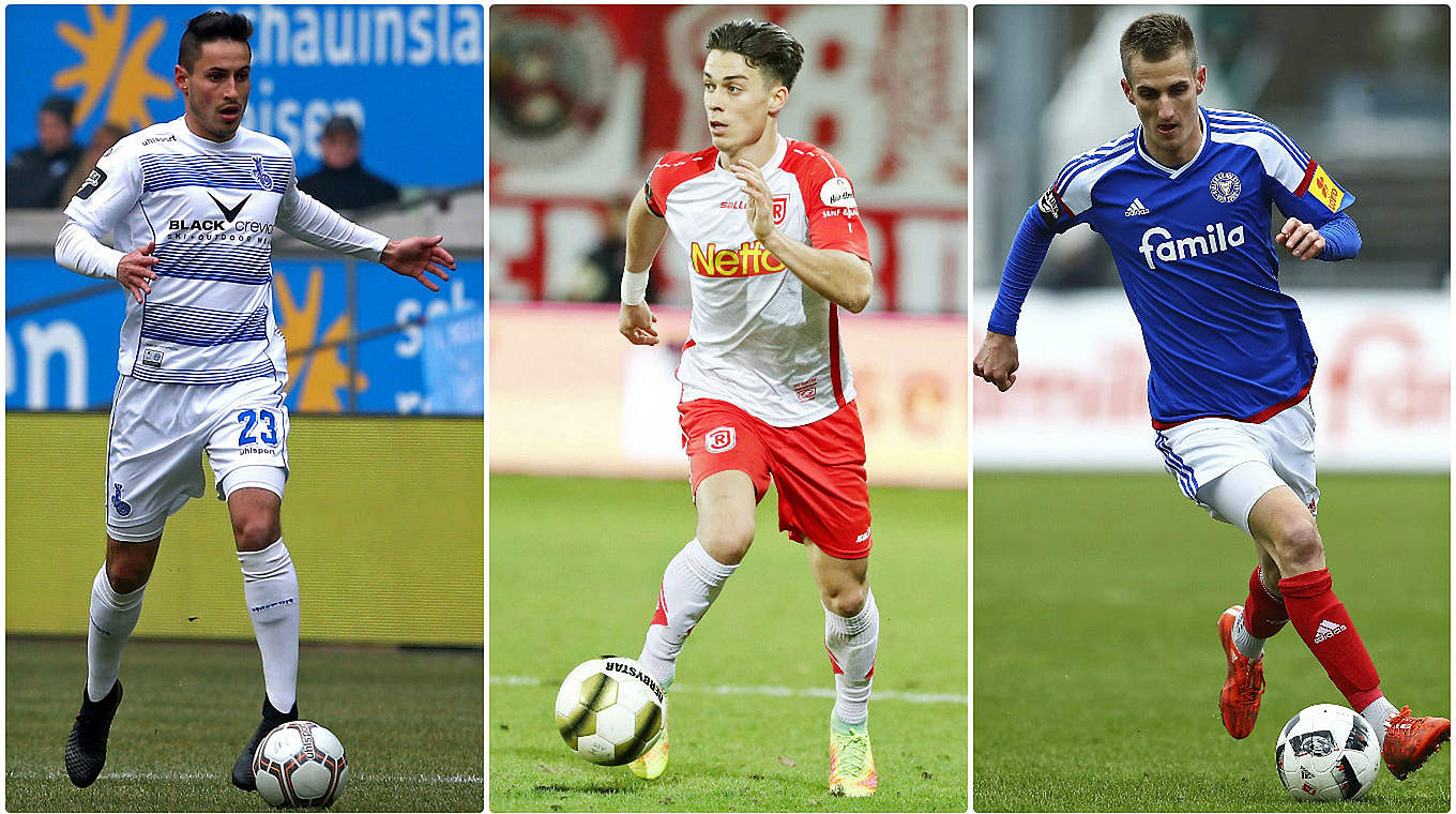 Die drei Kandidaten für den "Spieler der Saison": Schnellhardt, Thommy und Drexler (v.l) © Getty Images/imago/Collage DFB