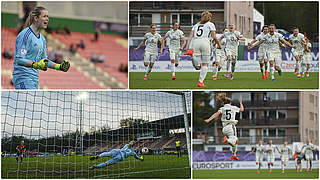 Goalkeeper Johannes helped Germany win on penalties. © 