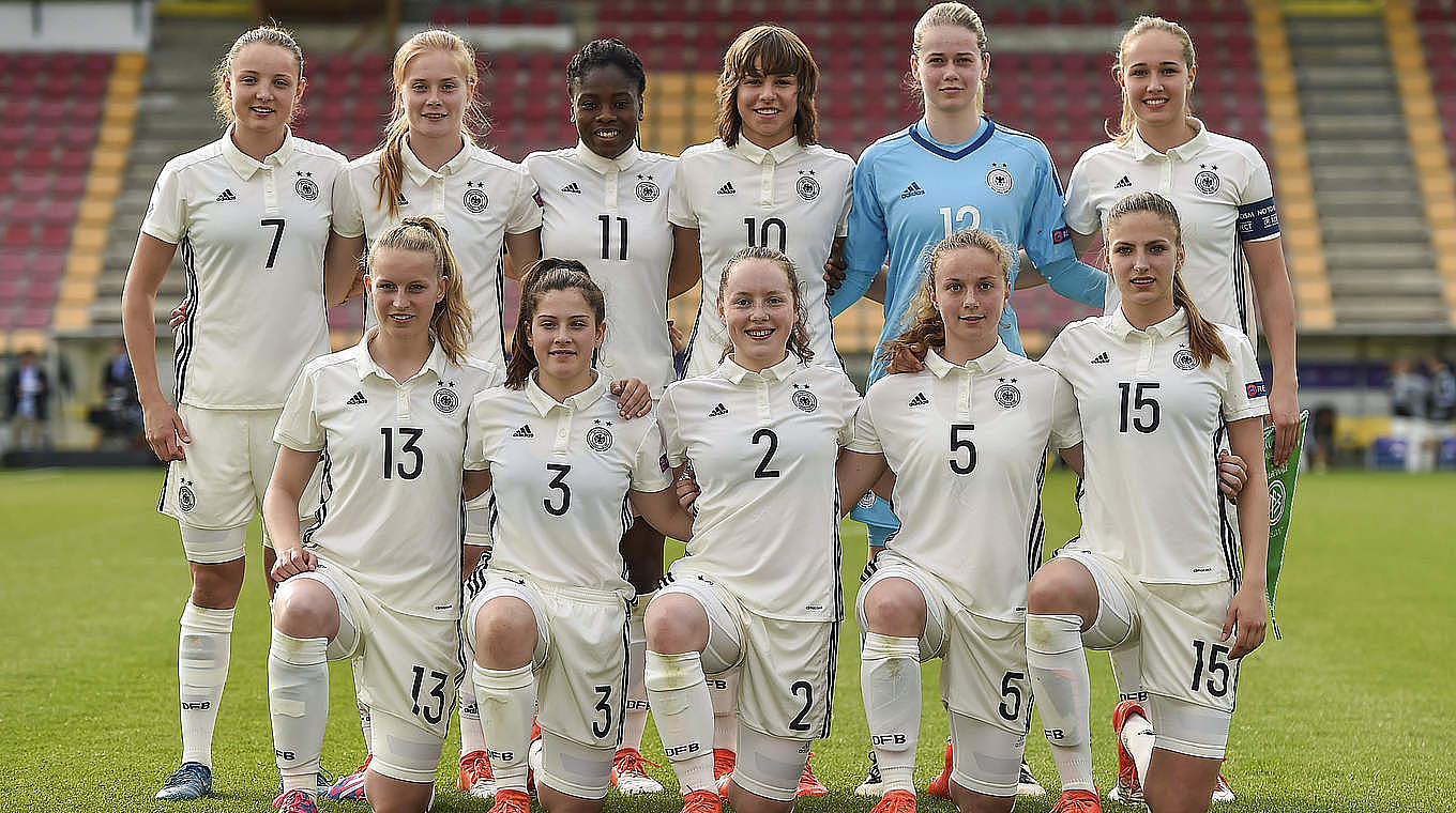 The U17 Germany starting XI for the semi-final against Norway.   © 
