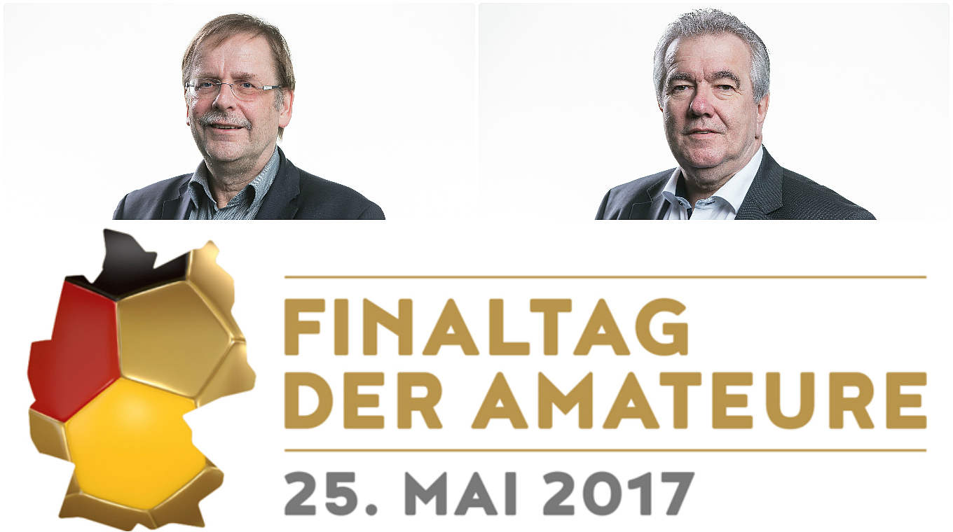 Freuen sich auf den Finaltag: die DFB-Vizepräsidenten Dr. Koch (l.) und Frymuth © Fotos Getty, FUSSBALL.DE; Collage FUSSBALL.DE