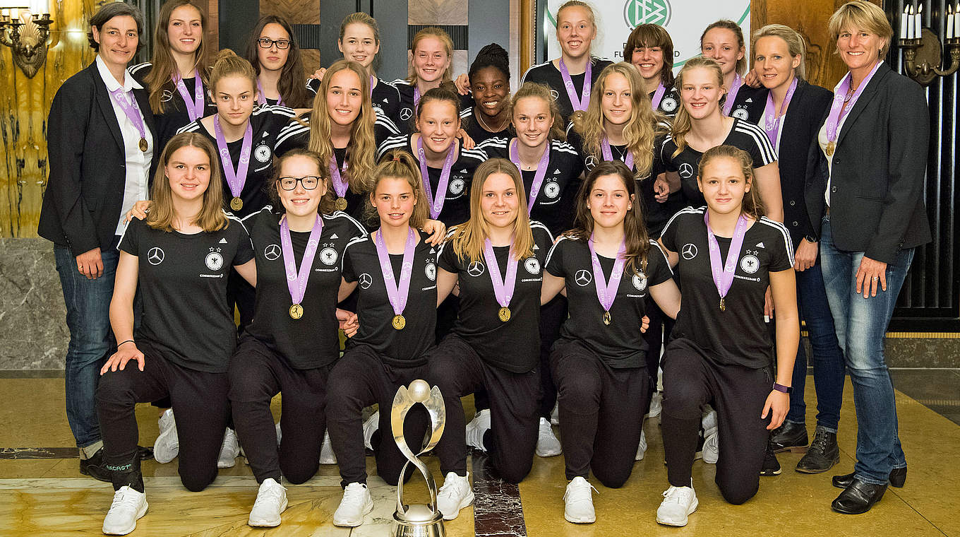 U17-Europameisterinnen 2017: Die deutsche Mannschaft © 2017 Getty Images