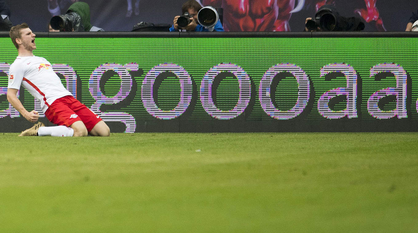 Bester deutscher Bundesliga-Torschütze: Leipzigs DFB-Stürmer Timo Werner © AFP/GettyImages