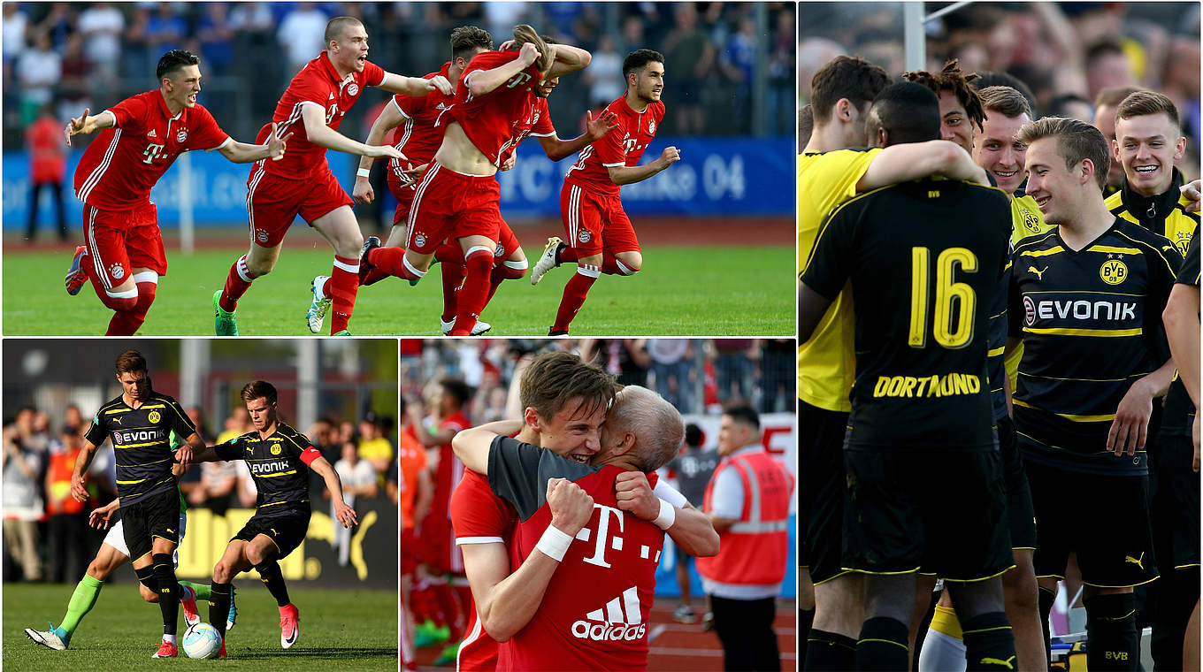 Prestige-Duell auch bei den A-Junioren: Bayern München trifft auf Borussia Dortmund © Getty Images/Collage DFB