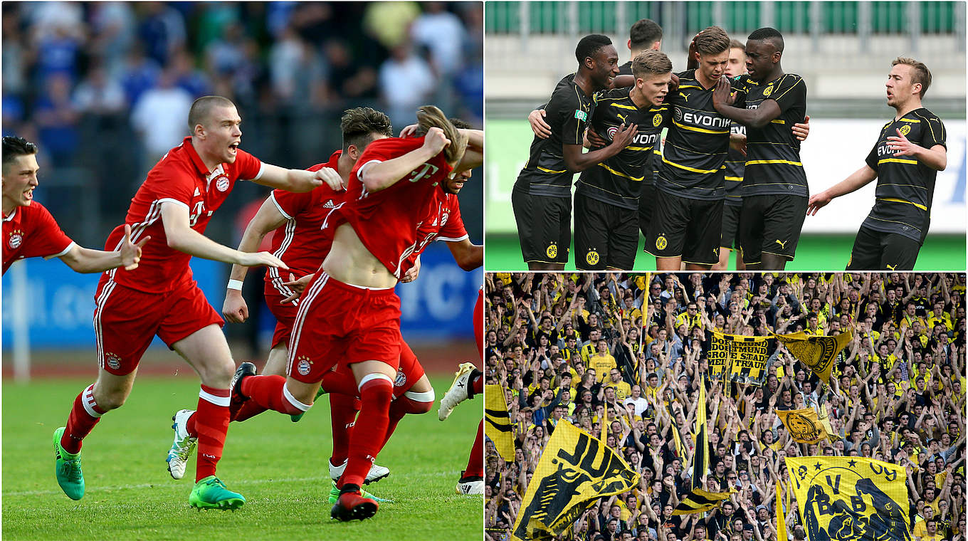 Finale in Dortmund: BVB-Junioren treffen auf Bayern © GettyImages/Collage DFB