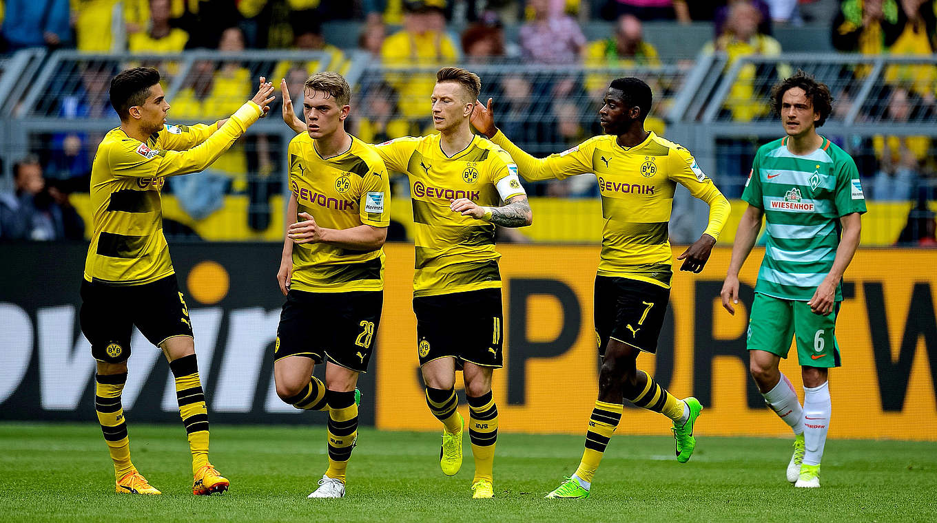 Marco Reus scored twice in a win for BVB on the final day.  © This content is subject to copyright.