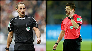In der Relegation im Einsatz: Sascha Stegemann und Patrick Ittrich (v.l.) © Getty Images/DFB