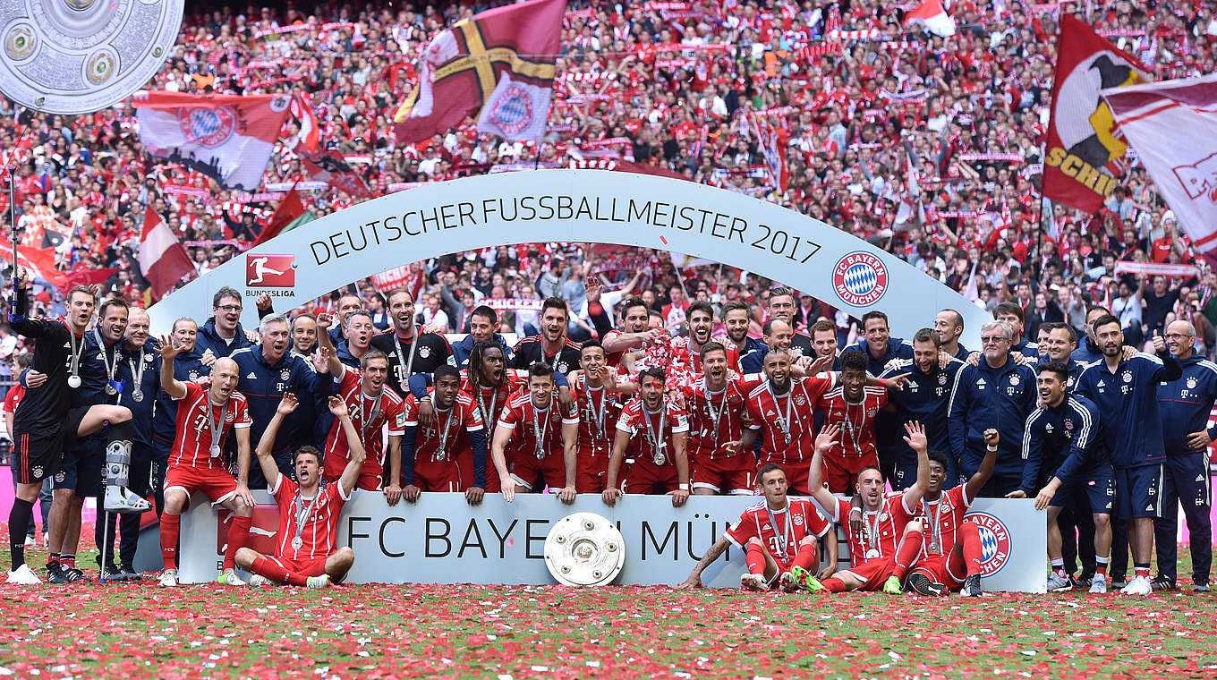 Seriensieger: Seit der Saison 2012/2013 sichert sich der FC Bayern fünf Mal in Folge die Deutsche Meisterschaft © This content is subject to copyright.