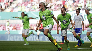 Pernille Harder scored both goals in Wolfsburg's 2-1 win over SC Sand in the DFB Women's Pokal final. © 2017 Getty Images