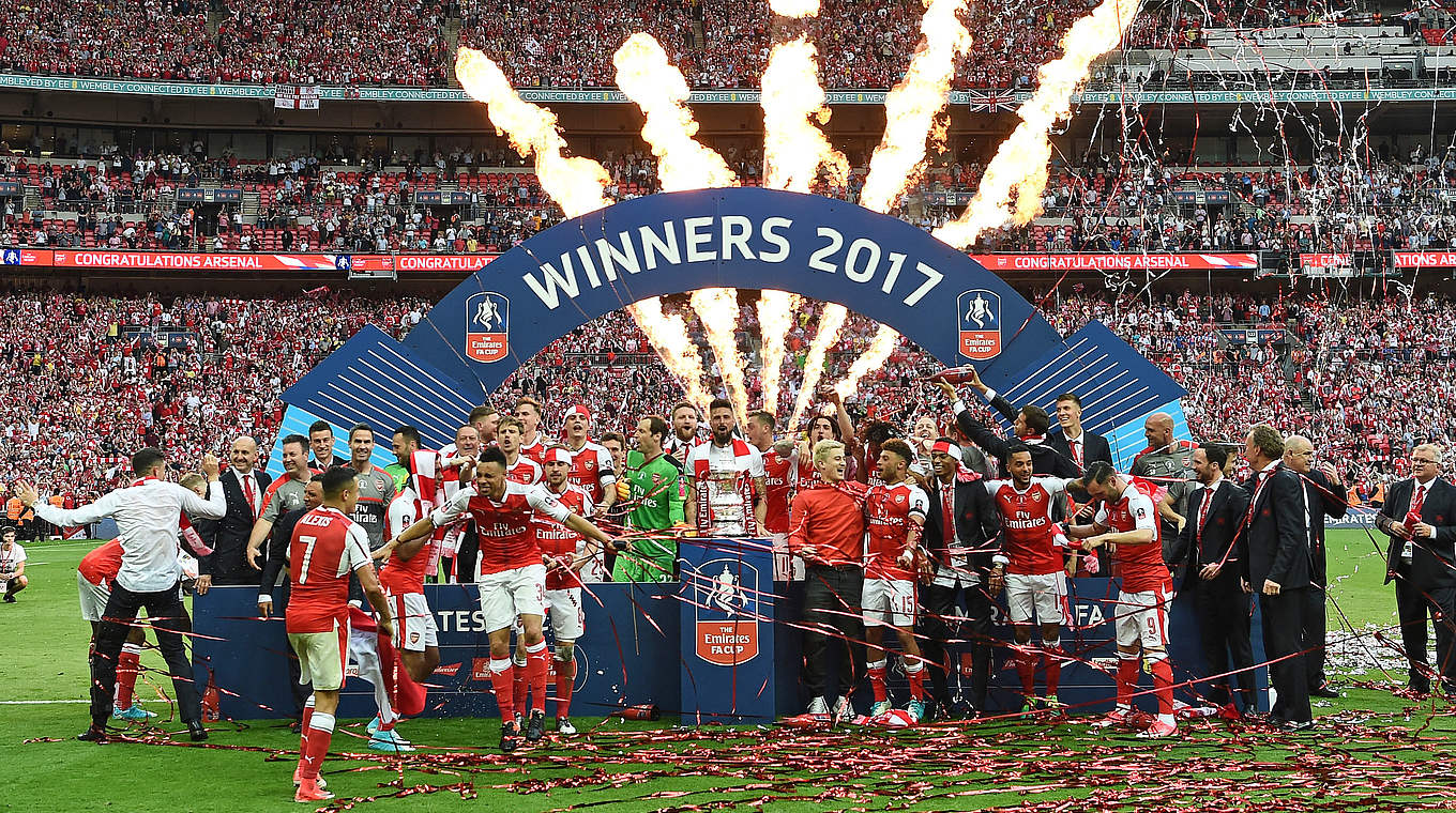 Jubel beim Rekordsieger: Der FC Arsenal gewinnt den FA Cup zum 13. Mal © 2017 Getty Images