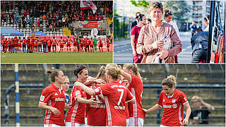 Setzen mit ihrem sozialen Projekt ein Zeichen: die Frauen des FC Bayern München © imago/Jan Kuppert/Collage