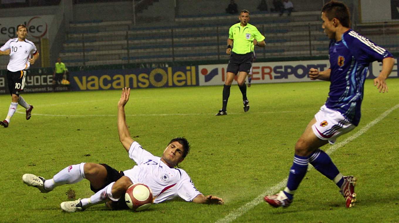 Frühes Aus beim Turnier in Toulon 2007: Die U 21 verliert gegen Frankreich 1:4 © 2007 Bongarts